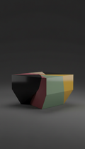 Geometric Lacquered Coffee Table