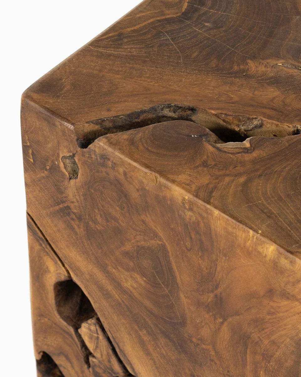Teak Square Stool