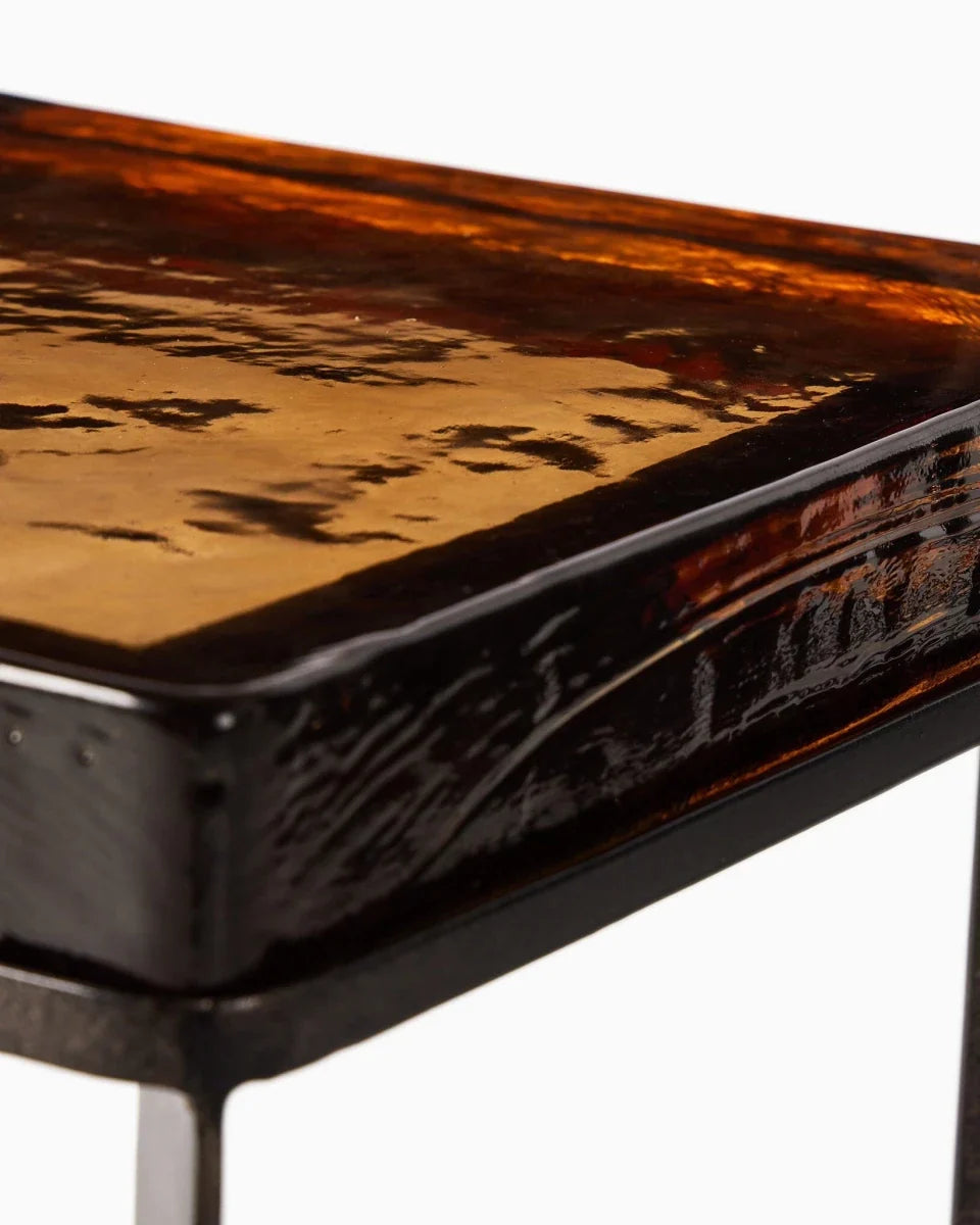Lennie Cast Glass End Table