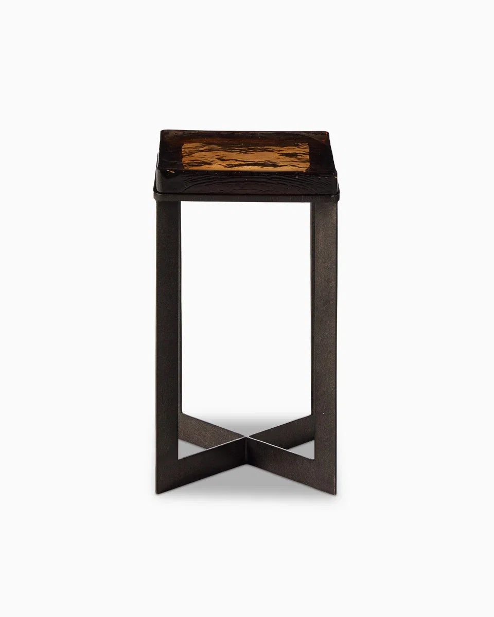 Lennie Cast Glass End Table