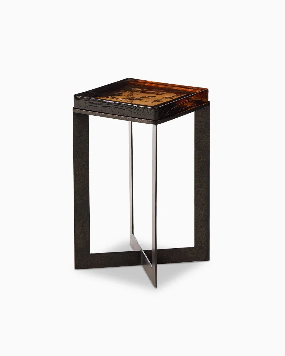 Lennie Cast Glass End Table