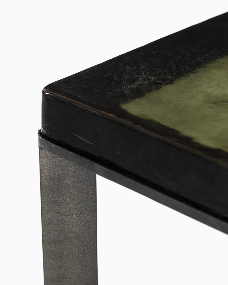 Lennie Cast Glass End Table