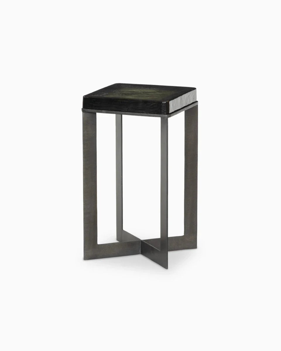 Lennie Cast Glass End Table