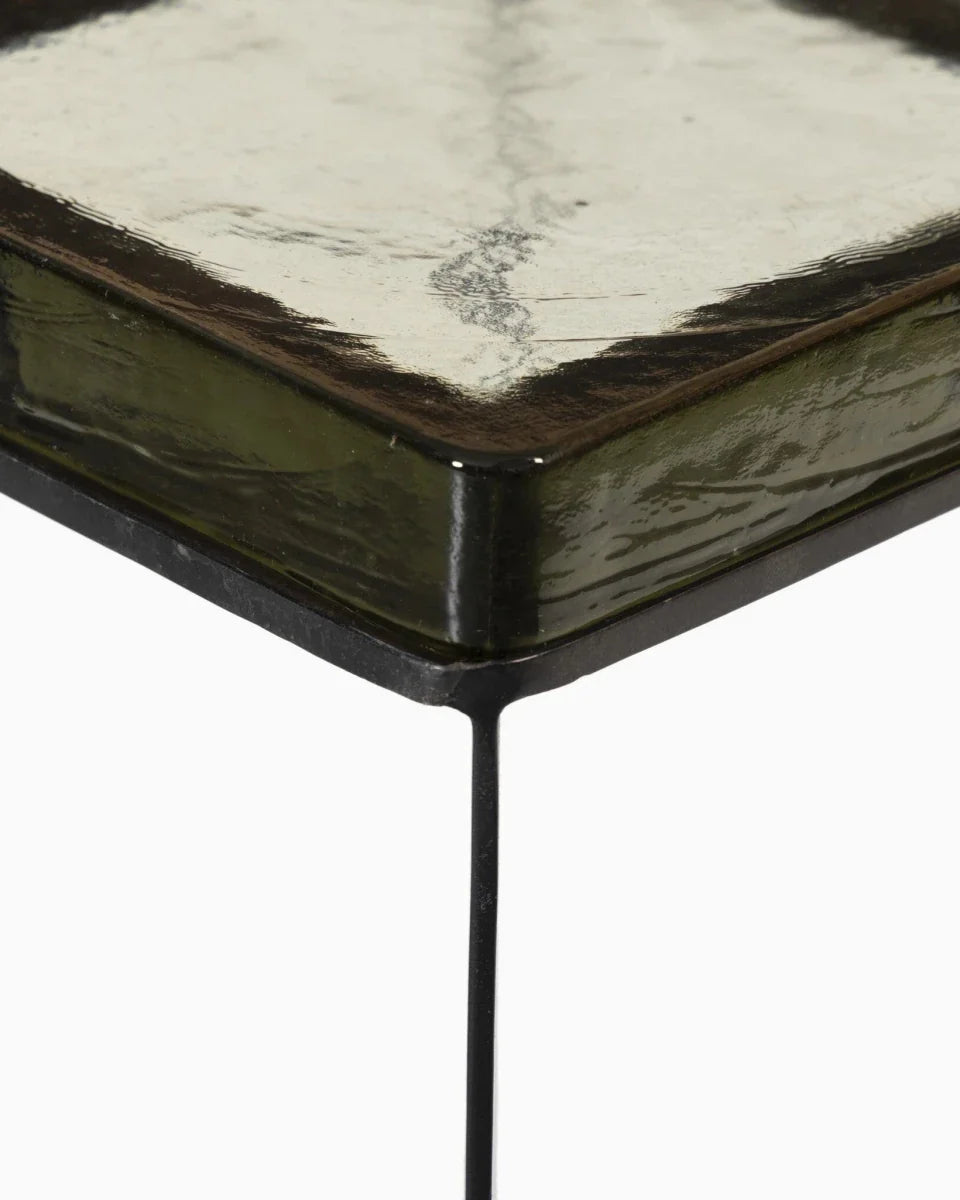 Lennie Cast Glass End Table