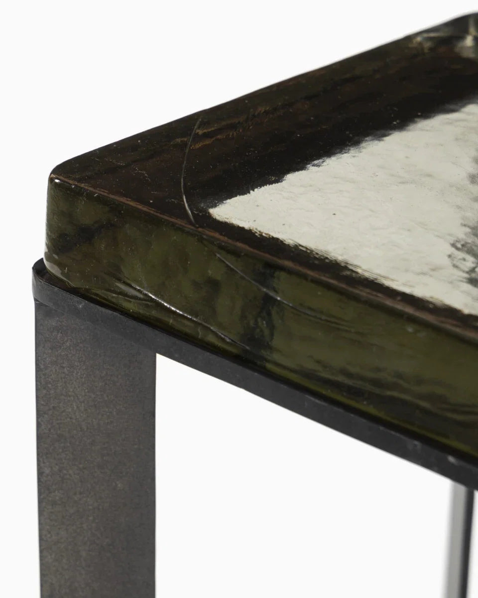 Lennie Cast Glass End Table