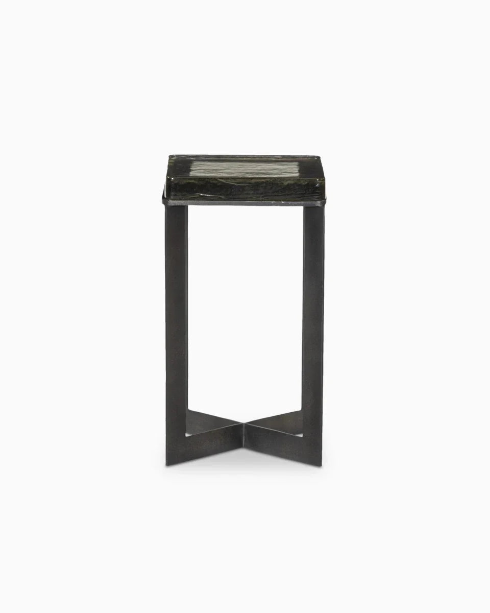 Lennie Cast Glass End Table