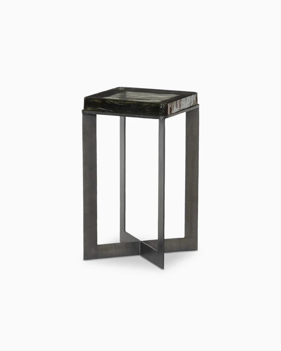 Lennie Cast Glass End Table