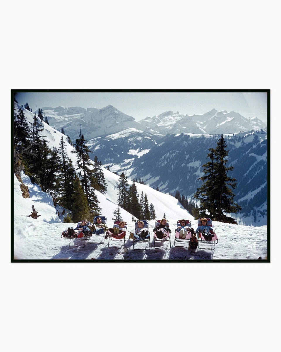 Lounging In Gstaad by Slim Aarons