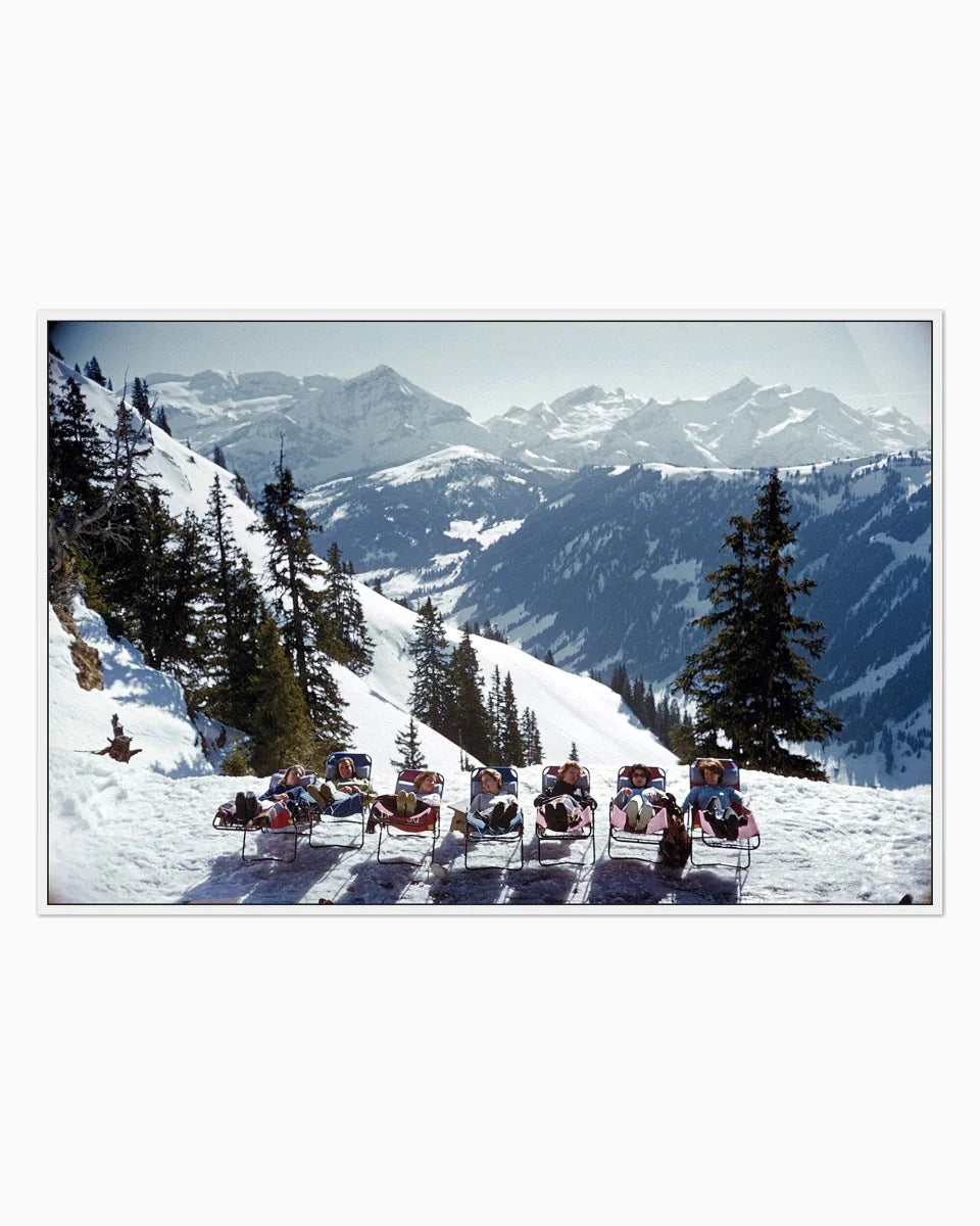 Lounging In Gstaad by Slim Aarons