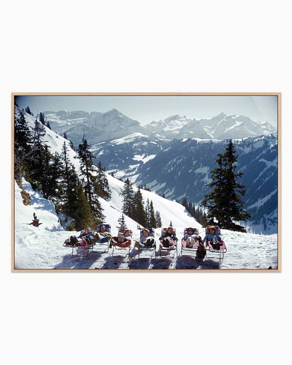 Lounging In Gstaad by Slim Aarons