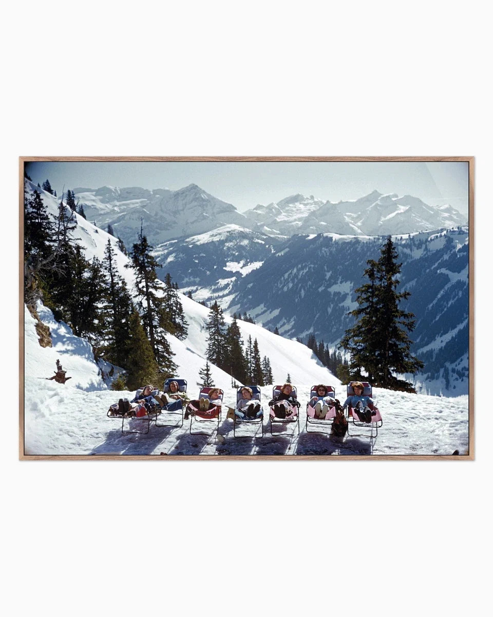 Lounging In Gstaad by Slim Aarons