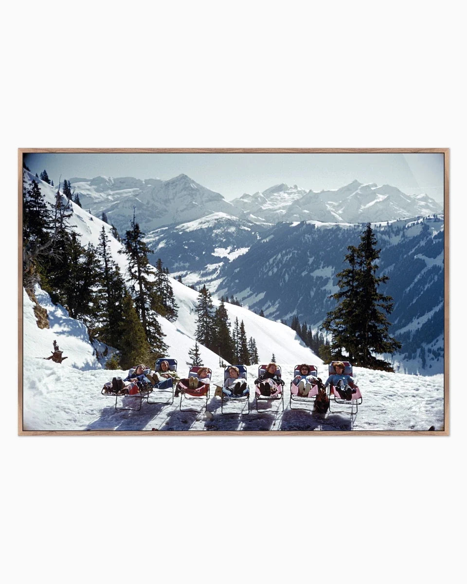Lounging In Gstaad by Slim Aarons