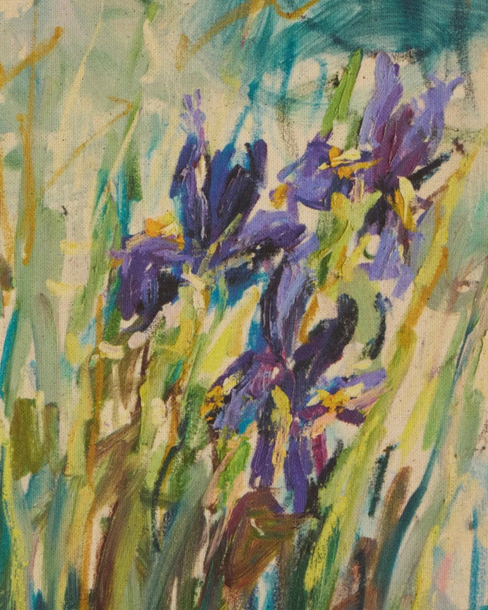 Irises by The Pond by Lilia Orlova-Holmes