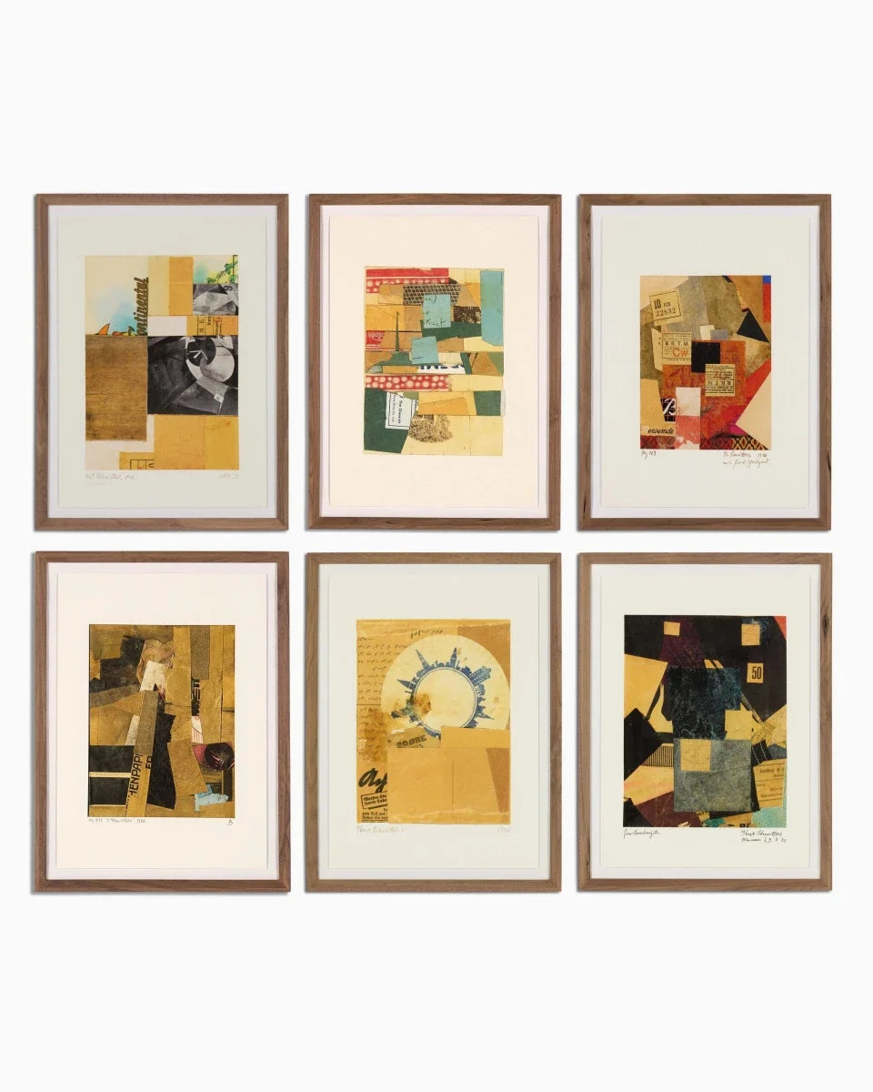 Continental Ephemera Set Of 6 by Kurt Schwitters