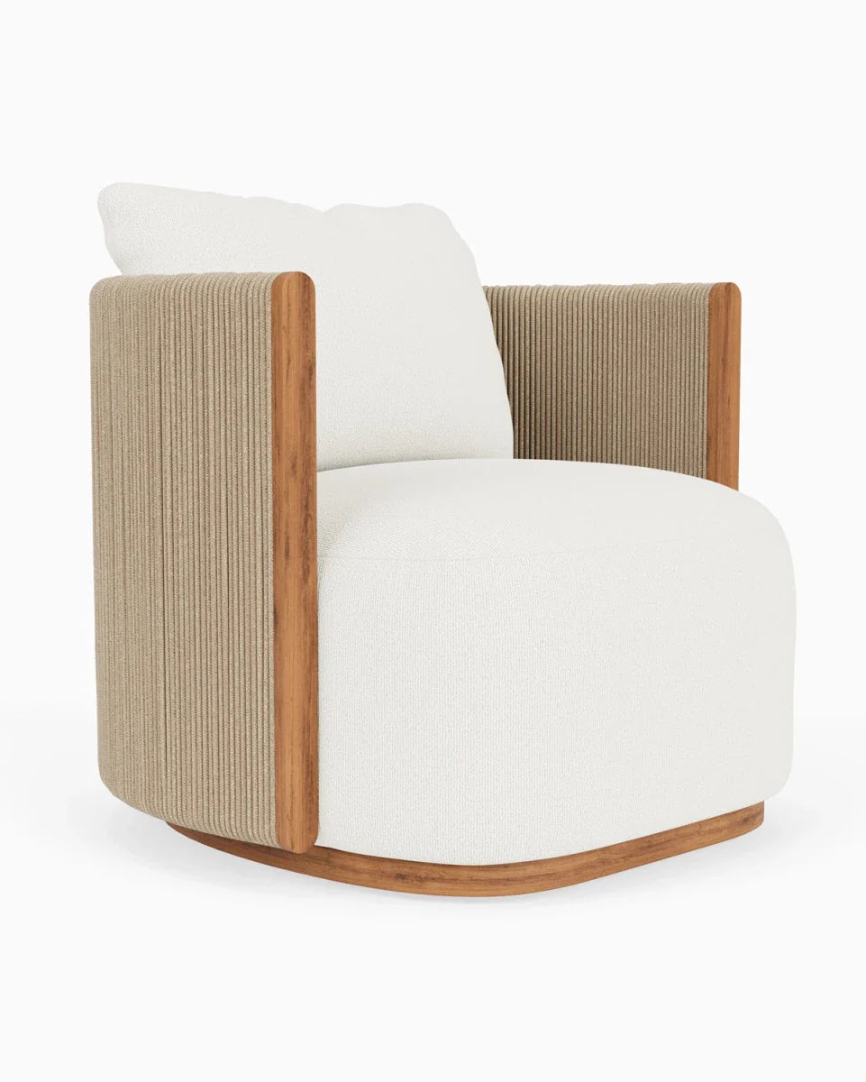 Outdoor Spruce Swivel Lounge Chair