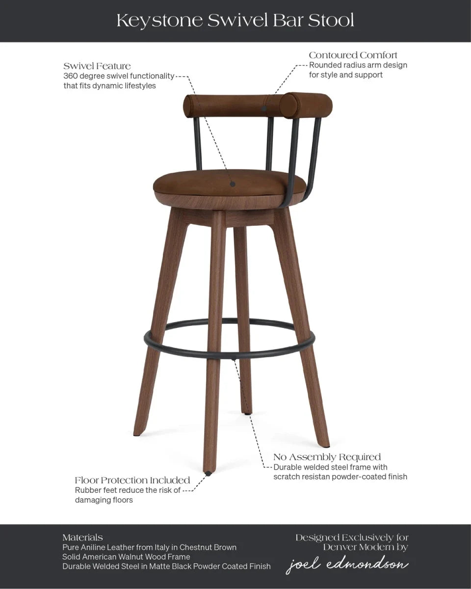 Keystone Swivel Counter & Bar Stool