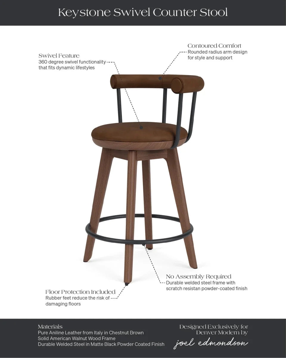 Keystone Swivel Counter & Bar Stool