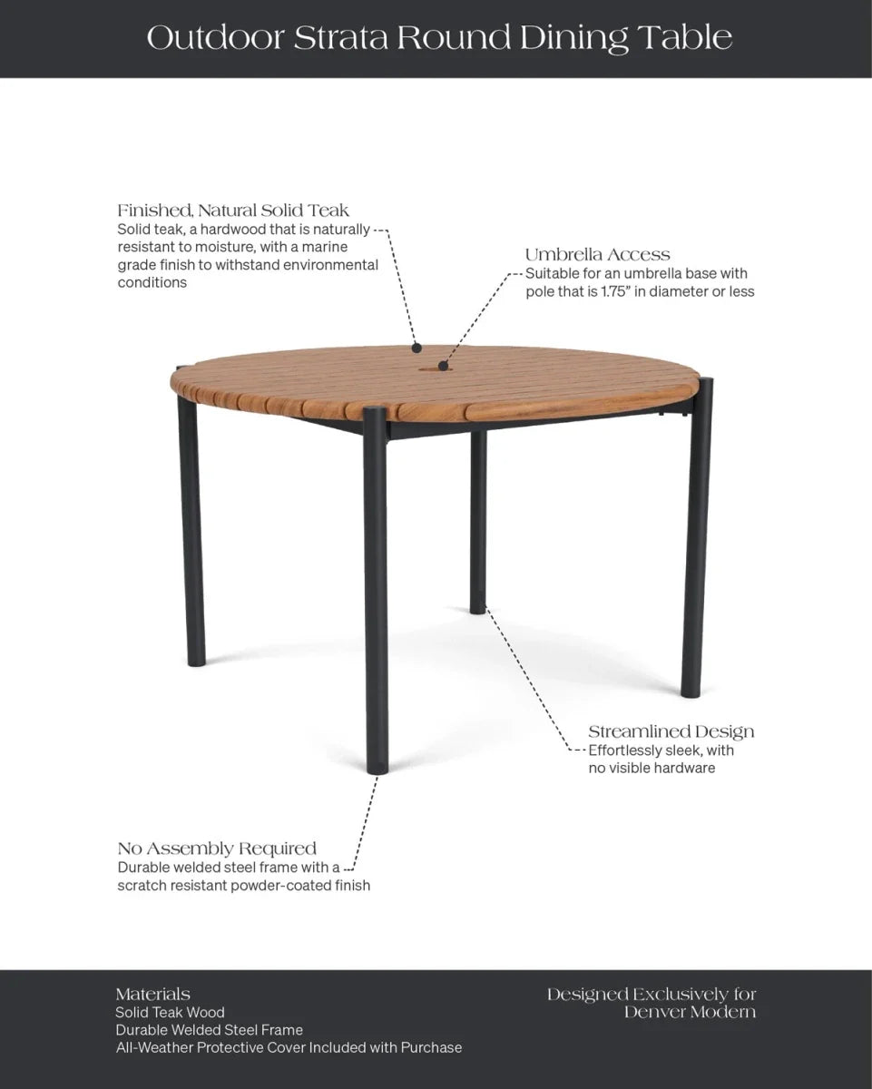 Outdoor Strata Round Dining Table
