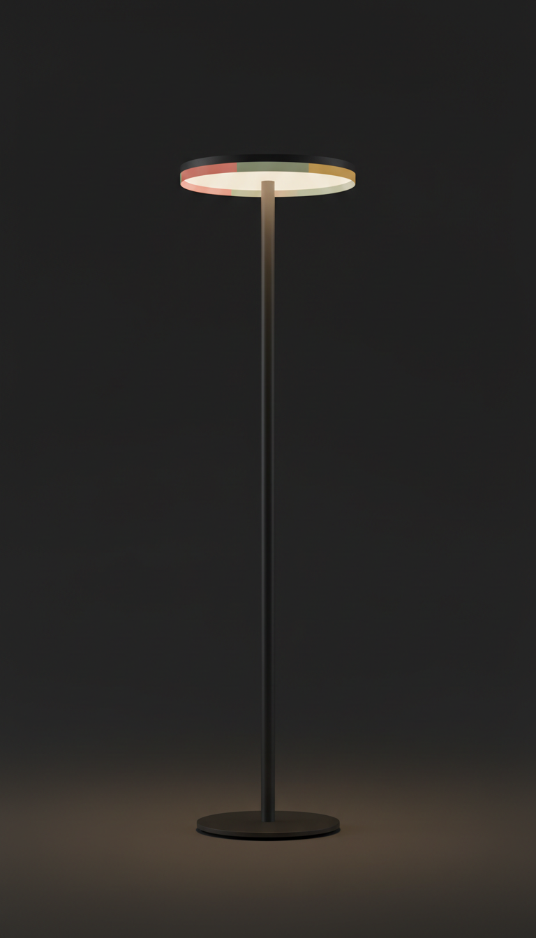 Brushed Metal Minimalist Floor Lamp