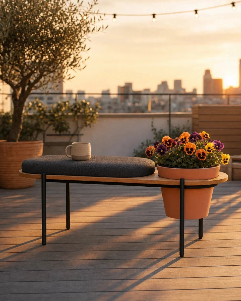 Outdoor Planter Bench