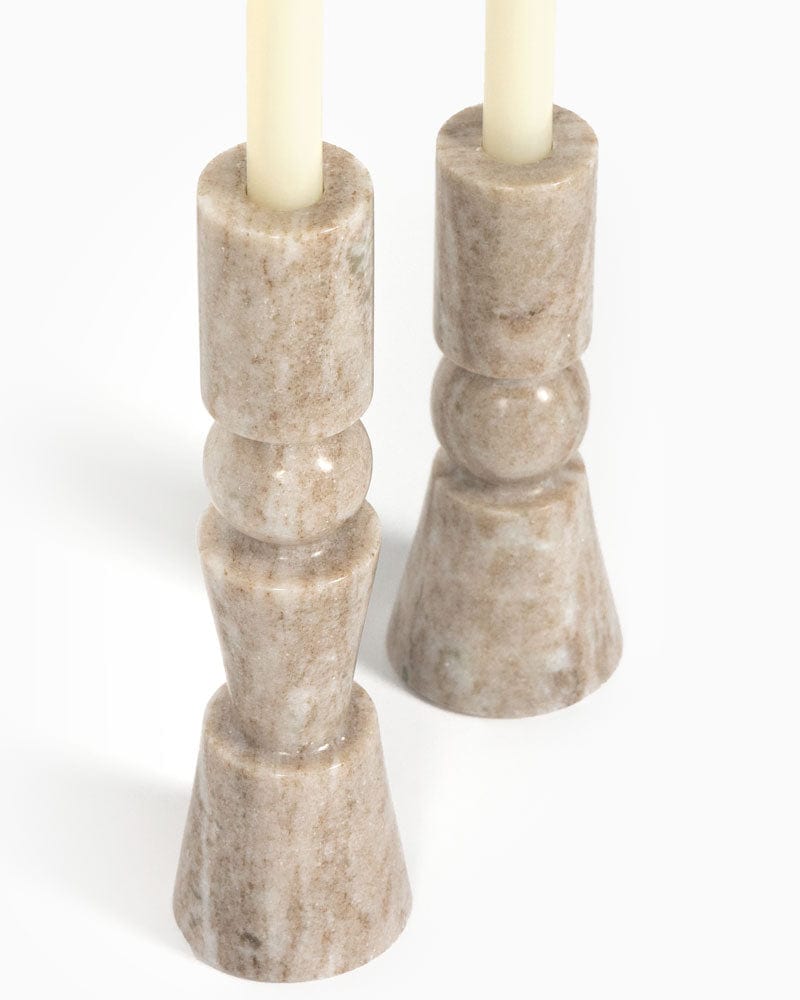 Rosette Taper Candlesticks