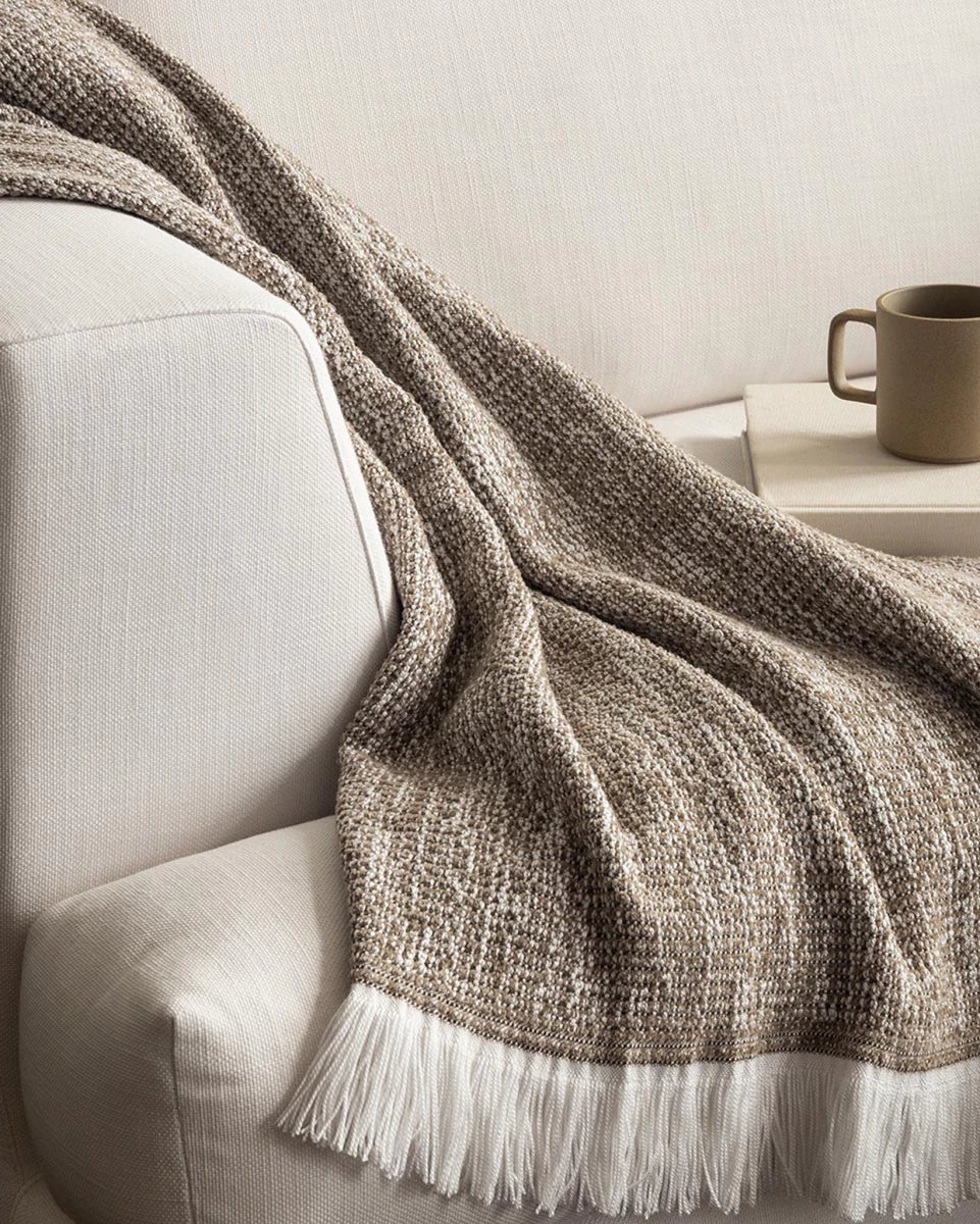 Sunbrella® Crosshatch Indoor/Outdoor Throw